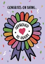 Congrats on being approved to adopt card created by Woody's Design