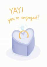 'You're Engaged!'- Ring Box Engagement Card created by Kimberley Rose Studio