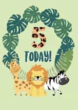 Wild 5th Birthday - Happy Birthday Card created by @Laura Lonsdale Designs