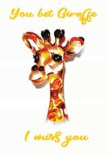 I miss you giraffe card created by TillyViktor