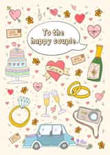 To The Happy Couple Wedding Card created by The Illustrated Saying