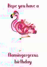 Happy birthday pink flamingo card created by TillyViktor