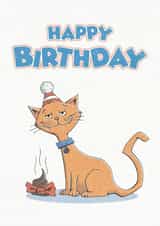 Pet Cat Birthday Card created by Chase.Illustration