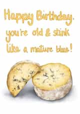 Cheese themed birthday card created by Katie Tinkler illustration