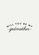 Will you be my godmother card created by Paper & Wool