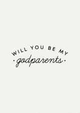 Will you be my godparents card created by Paper & Wool