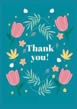 Big floral thank you card created by Emma TK Design
