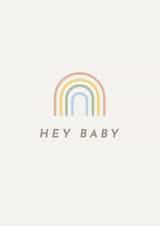 Hey baby new baby card created by Paper & Wool