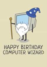 Computer Wizard, Birthday Card created by NerdShizzle
