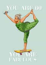 Fabulous and 60, Yogi Birthday Card created by Albina Uvarova 