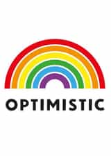 Optimistic rainbow created by Saffron Lanser Design