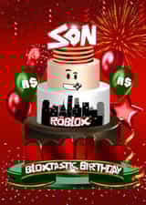 Son Roblox Epic Birthday Cake created by Kerrylovescards