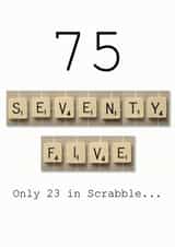 75th Scrabble Birthday Card created by Namephrame