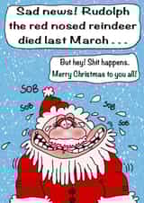 Merry Christmas Rudolph died card created by Gary Jones