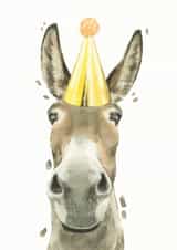 Sweet Donkey Birthday Card created by Robert James Hull