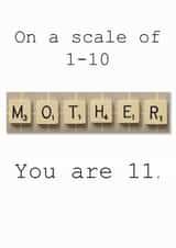 Mother Days Scrabble Card created by Namephrame