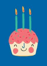 Cute Birthday Card - Cupcake - Candles created by Hole in my Pocket