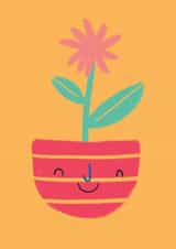 A happy flower plant pot card created by Hole in my Pocket
