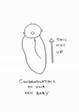 This way up, new baby card created by Hole in my Pocket