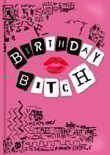 Birthday bitch burn book mean girls card created by The Girl Next Draw Cards