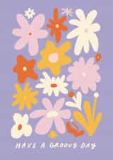 Pretty Birthday Card - Groovy Flower Power - Floral created by Sophie Potter