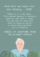 David Attenborough Birthday Card for Dad created by Fifi Designs