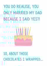 Cheeky Birthday card step mum created by The Coven