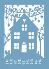 Pretty Paper Cut Out New Home Card - There's No Place Like Home created by Cloud Cuckoo Design