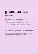 Heartfelt Birthday Card - For Grandma - Definition Of Grandma created by Shore Designs