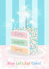 Rainbow Cake Birthday Card created by Sarah Stephenson