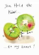 Kiwi Heart Key, Love Card created by Chocolate Frog