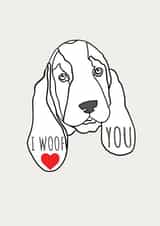 Dog I love you card created by Arloandme