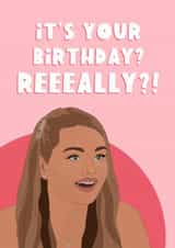 Lucinda Love Island Birthday Card 1001 created by The Foxy Lemon Co.