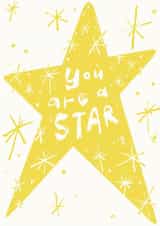 Pretty Heartfelt Star Card - Hand Lettering - You are a Star created by Yan Yu Lee