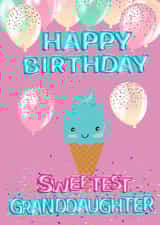 Sweetest Granddaughter Ice Cream Birthday Card created by Kerrylovescards