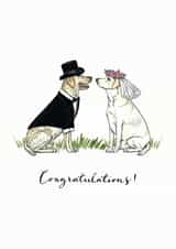 Labrador Dogs Wedding Day Card created by Amelia Ilangaratne