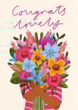 Congrats Lovely Bouquet of Flowers created by Flourish Paperworks