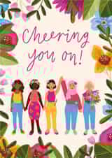 Cheering you on, floral good luck card created by Flourish Paperworks