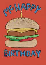 Mc Happy Birthday card created by lalabuds by Rebecca Carr