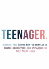 Funny Teenager Definition Birthday Card created by Courtney Kelly