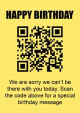 QR code Prank Birthday Card created by Arr Cards