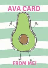 Avocado card created by lalabuds by Rebecca Carr