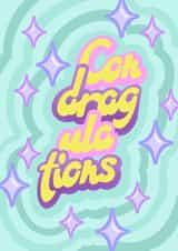Condragulations, RuPaul, Drag Race, LGBTQ+ Greetings Card created by Drag Apparel