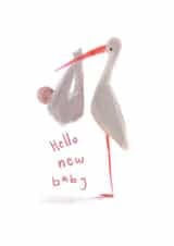 Stork and Baby Delivery, New Baby Card created by @Jodsween