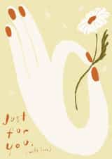 Just for you contemporary flower gift Card created by Yan Yu Lee