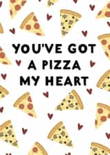 Pizza My Heart Love Card created by StudioLazy
