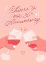 Cheers to our 30th Anniversary - 30 Years Together for Wine Lovers created by Leah Chong - Leah Design