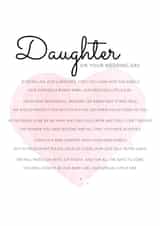 Heartfelt Message for Daughter On her Wedding Day created by PMPrinted