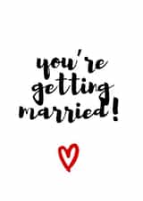 Getting married, engagement congratulations created by Amy (Hedgecards)