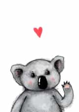 Koala love card created by Maria Myrkina